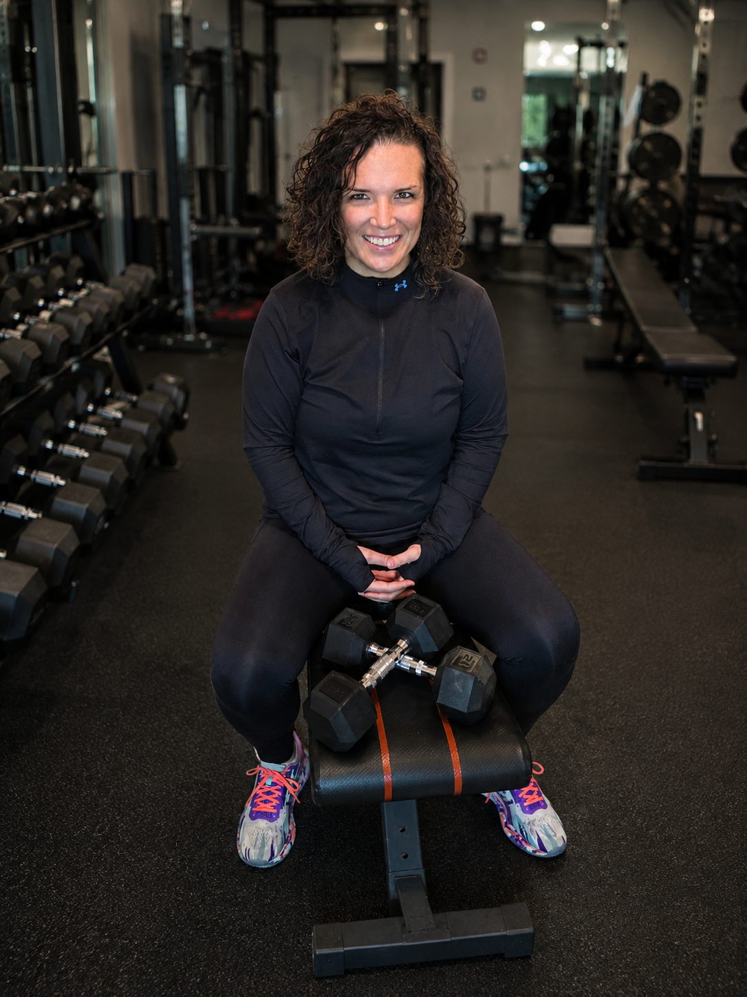 Tatia training in the gym