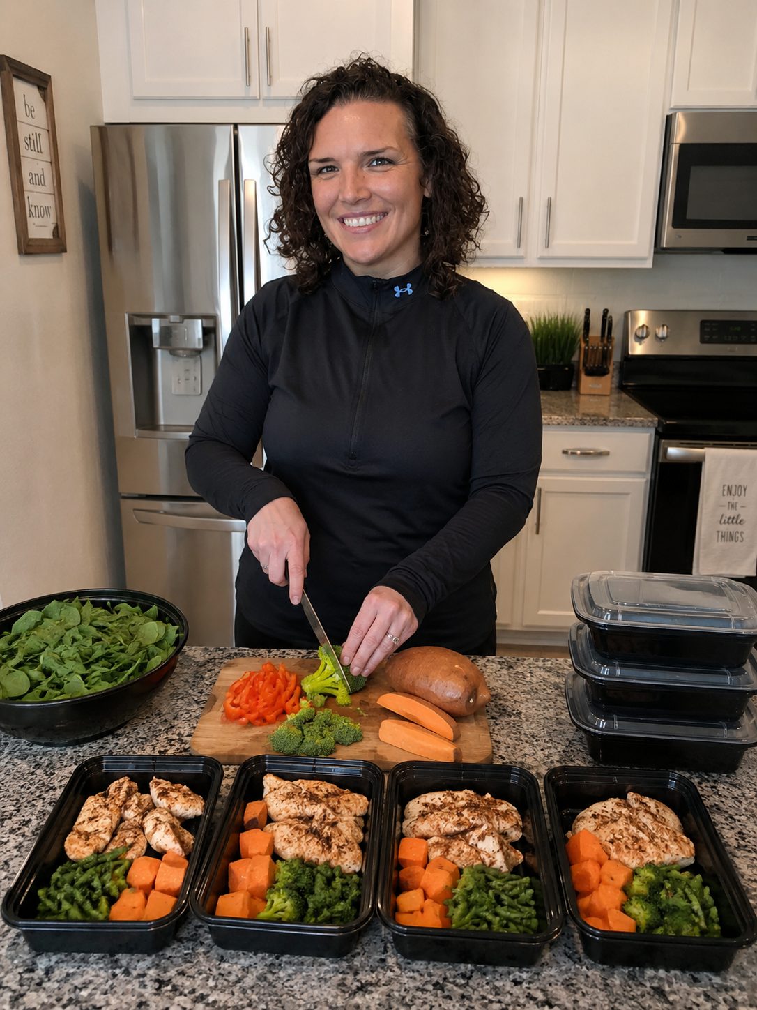 Tatia meal prepping